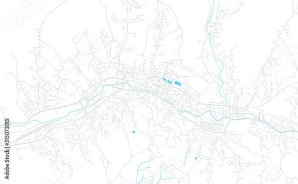Fototapeta Tuzla, Bosnia and Herzegovina bright vector map