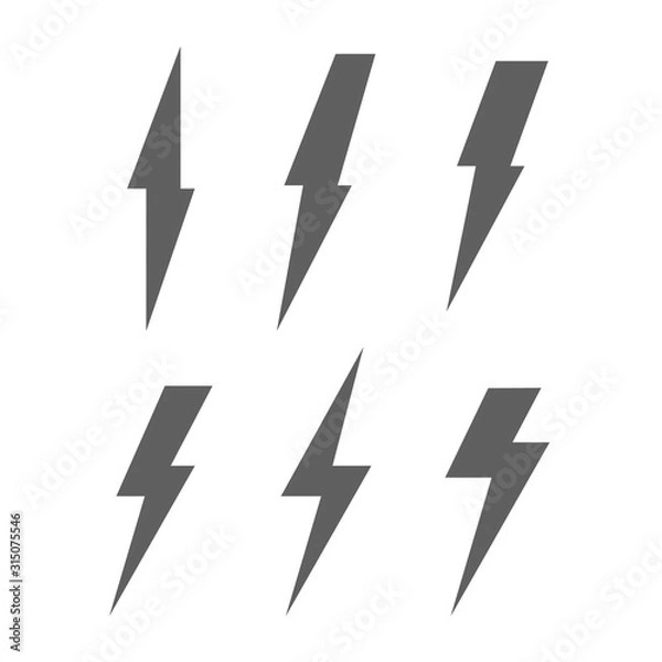 Fototapeta Thunder and Bolt Lighting Flash icon