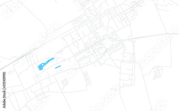 Fototapeta Kohtla-Jarve, Estonia bright vector map