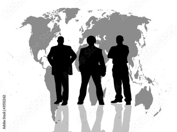 Obraz ビジネスマンチームシルエット