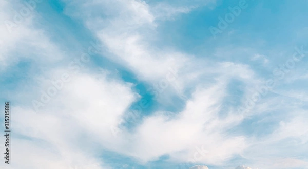 Fototapeta blue sky with white clouds