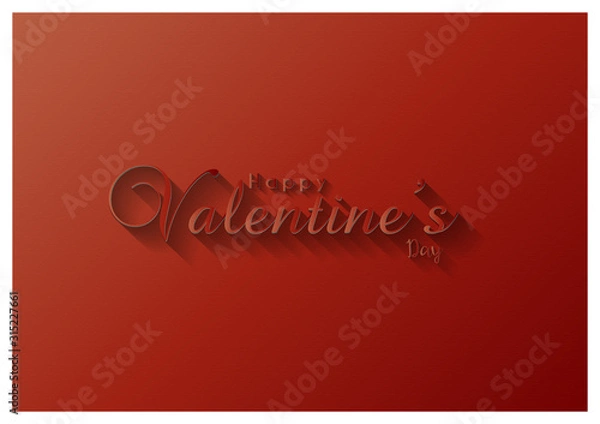 Obraz Happy valentines day abstract red background