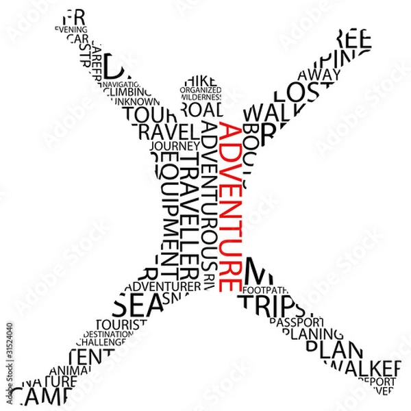 Obraz adventurous white jumping man