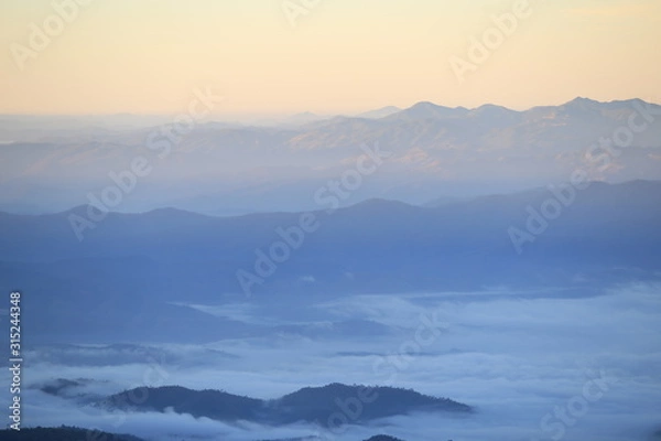 Obraz sunrise view in the mountains