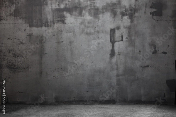 Fototapeta Empty grungy scene with light