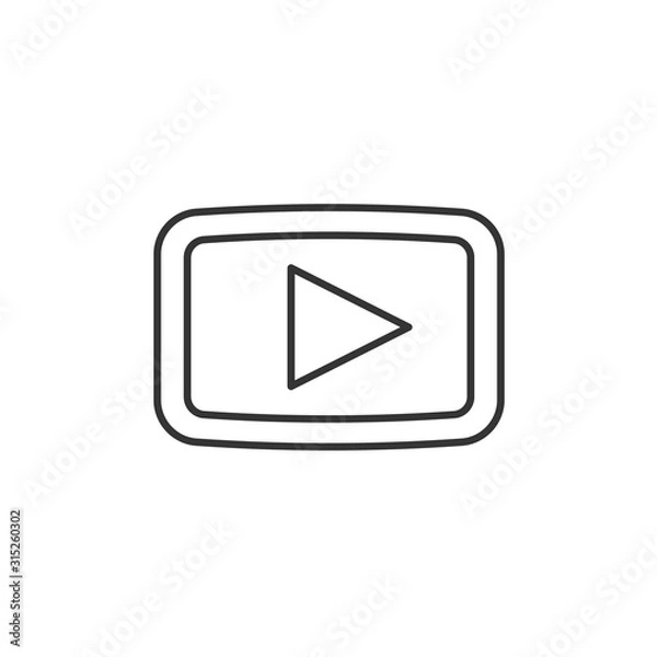 Fototapeta streaming service icon vector solid grey