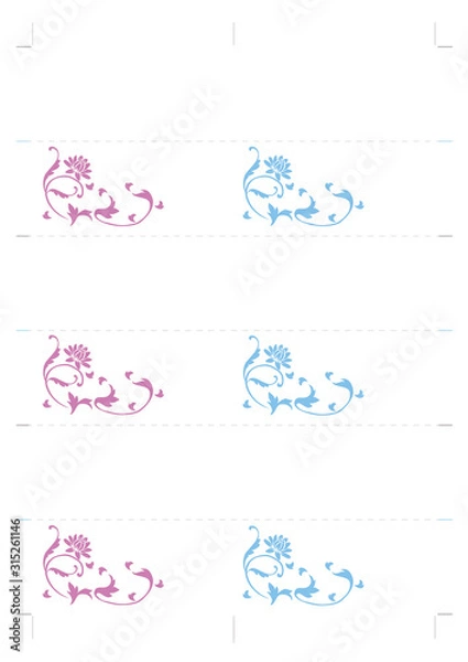 Obraz 席札テンプレート