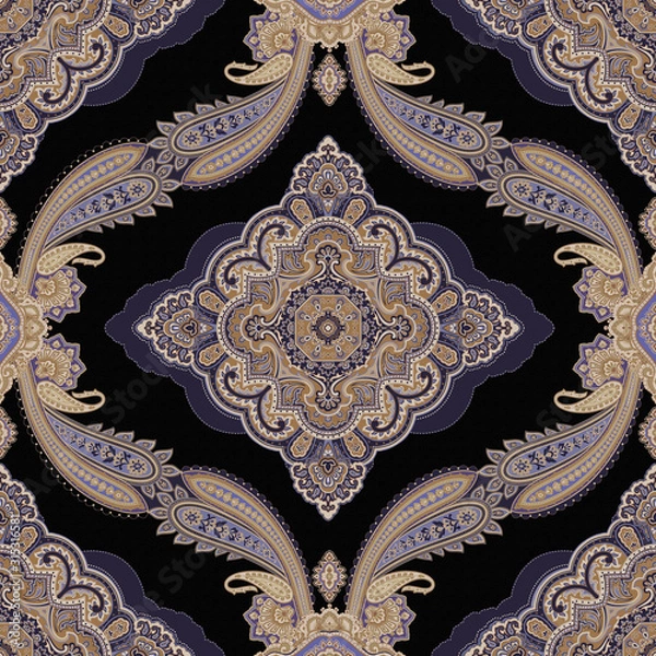 Fototapeta Exquisite baroque design, rococo design, suitable for textile clothing and wallpaper design