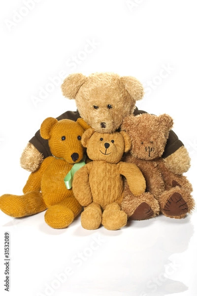 Fototapeta Teddy-bear isolated on a white background