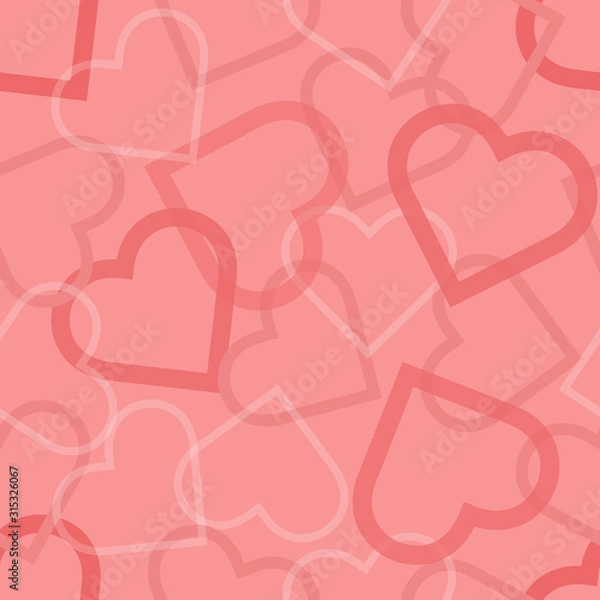 Fototapeta seamless pattern background with monochrome out line  heart