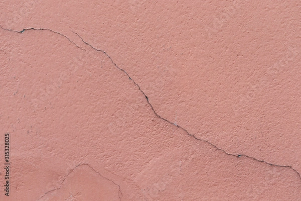 Obraz cracked line on  pink wall