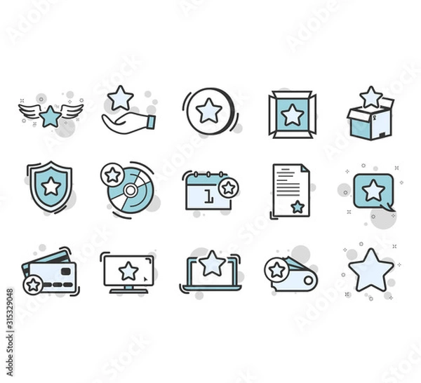 Obraz Loyalty line icons.