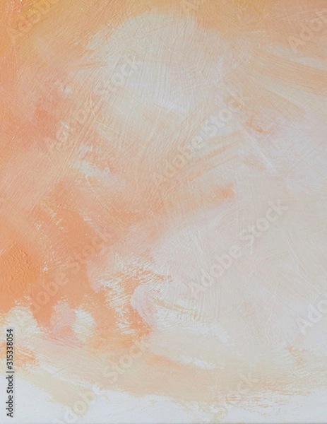 Fototapeta Hand drawn oil painting on Canvas. Soft theme Painting Background. Abstract art background. Color texture. Fragment of artwork. Spots of paint. Brushstrokes of paint. Modern art. Contemporary art.