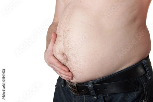 Obraz Holding stomach in