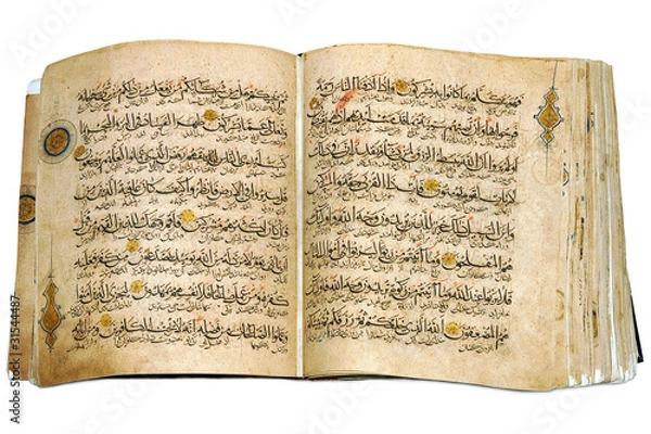 Obraz book Koran opened and isolated