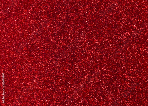 Fototapeta Bright trendy red background with glitter.
