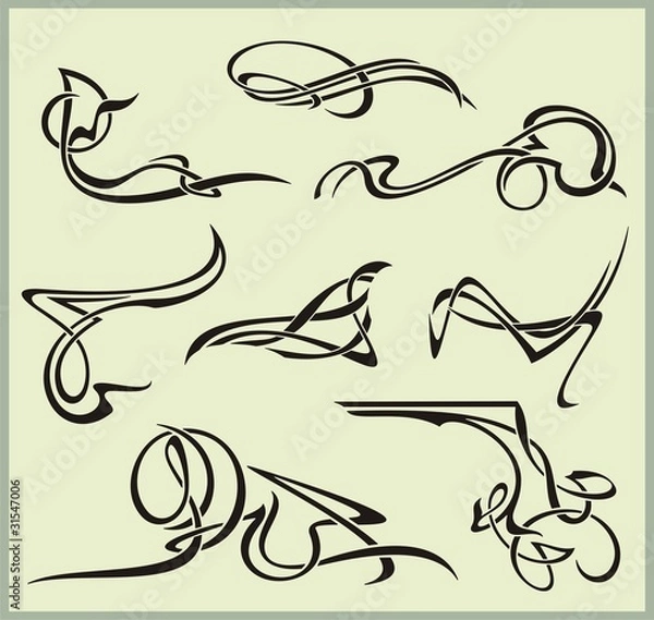 Obraz Exquisite Scroll Ornamental Designs