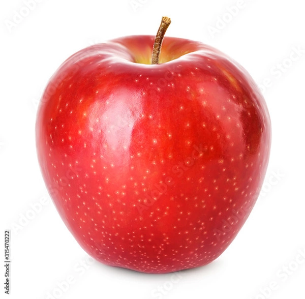 Obraz Fresh red apple isolated on white background.