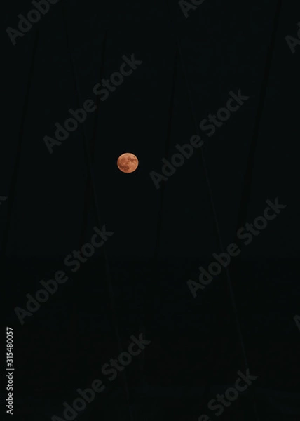 Fototapeta full moon in full darkness