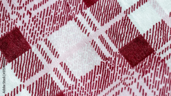Obraz texture of a red and white blanket