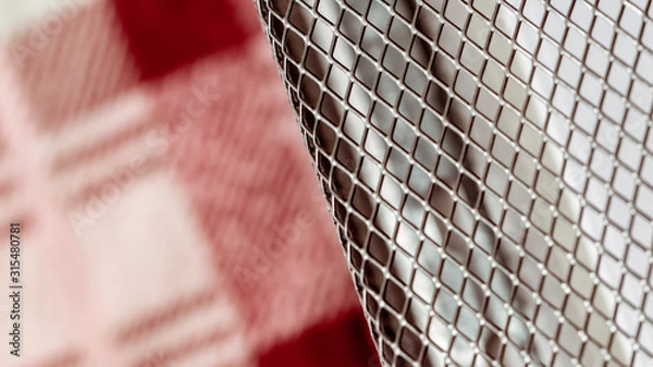 Obraz metal grill of a documentation shelf