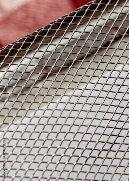 Obraz texture metal grill of a documentation shelf
