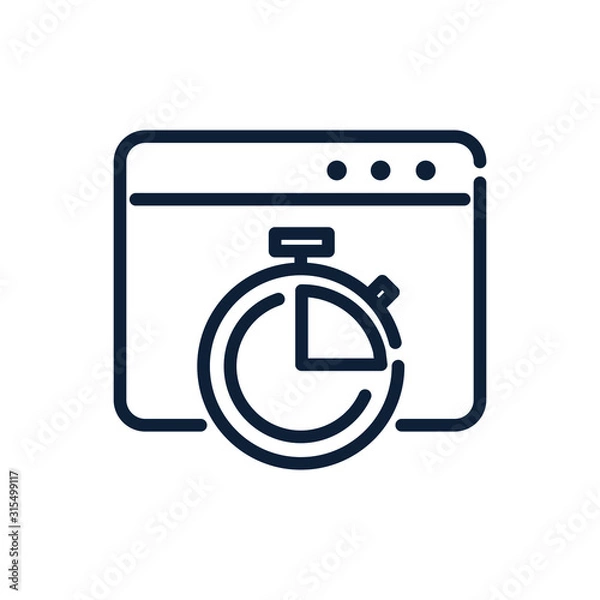 Fototapeta time clock stopwatch speed website linear design