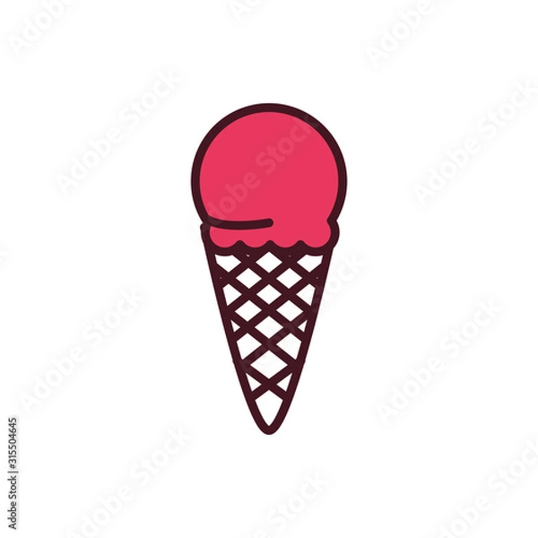 Obraz Isolated ice cream vector design