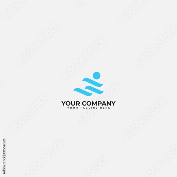 Fototapeta moving people logo, active logo, movement logo