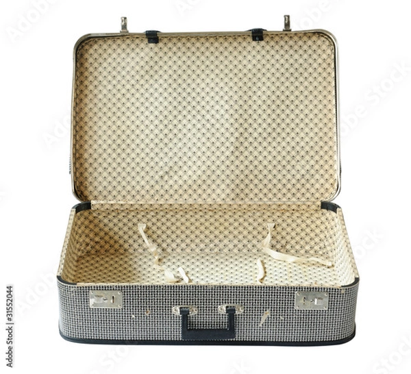 Obraz Old Suitcase opened isolated over white