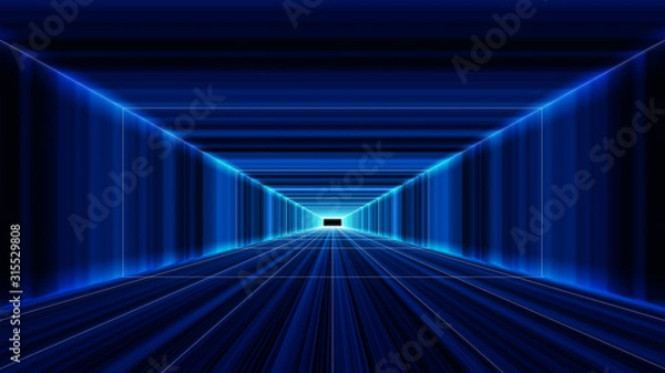 Obraz 3D rendering technology information tunnel