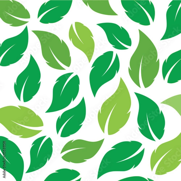 Fototapeta flying leaves logo vector template.design for