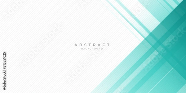 Fototapeta Modern Dark Green Turquoise Grey White Line Abstract Background for Presentation Design Template. Suit for corporate, business, wedding, and beauty contest.