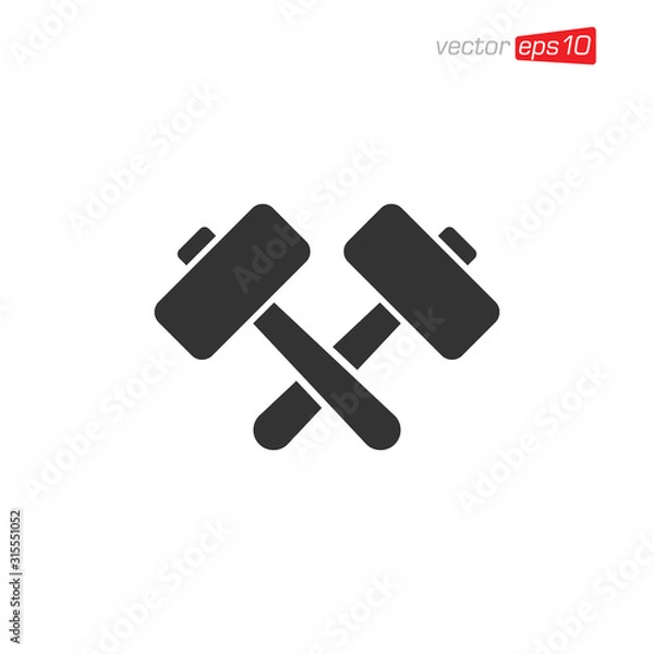 Obraz Hammer Icon Design Illustration Vector