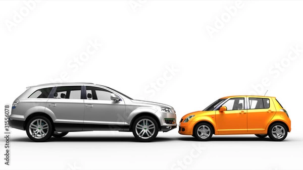 Obraz SUV vs small city car