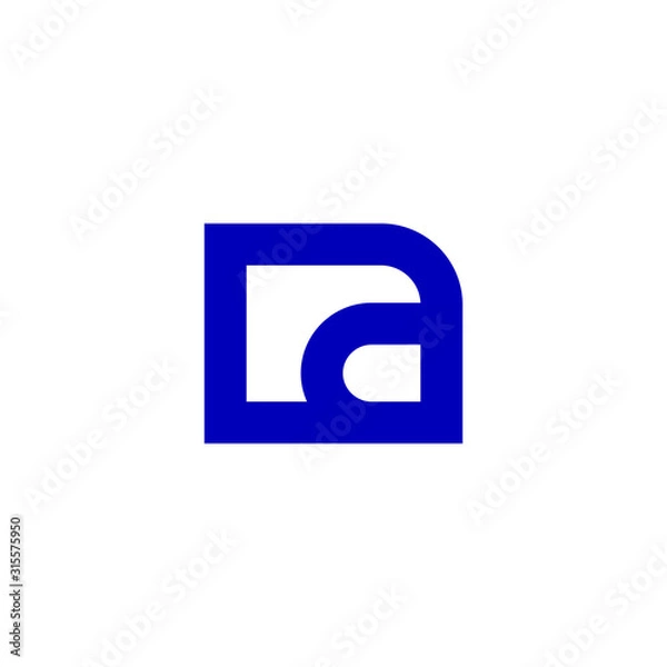 Obraz Card letter A logo design simple