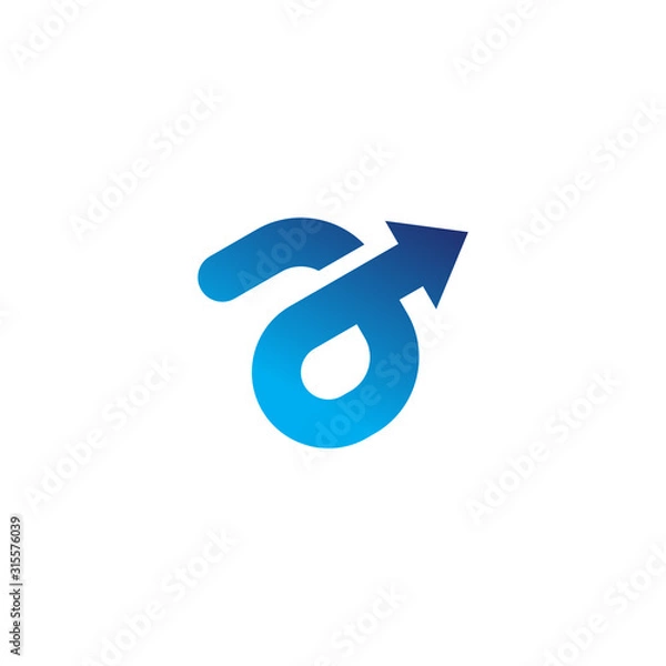 Obraz Letter AB arrow logo initial design