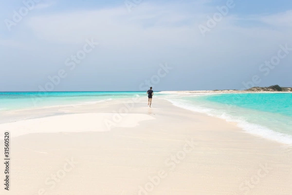 Obraz Man jogging on the beach