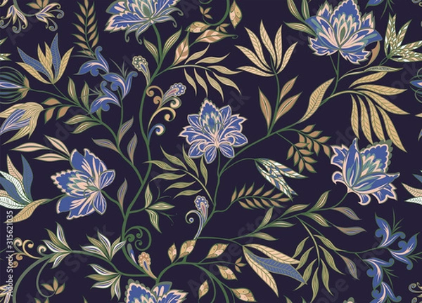 Fototapeta Seamless pattern in ethnic traditional style.
