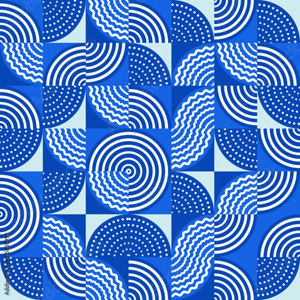 Fototapeta Creative seamless abstract geometrical shape pattern