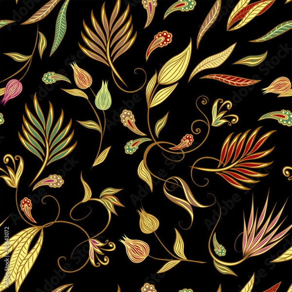 Fototapeta Seamless pattern in ethnic traditional style.