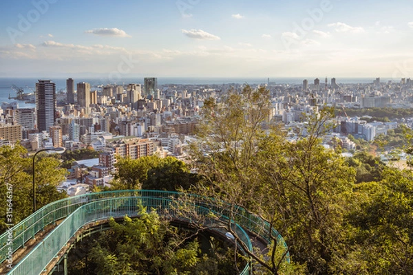 Fototapeta 諏訪山から眺める神戸市
