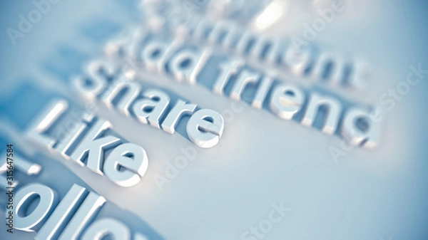 Obraz Social media list