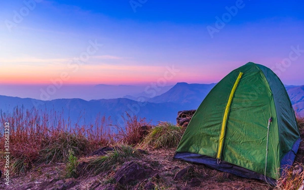 Obraz Campsite with breathtaking view