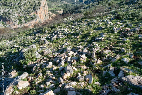 Obraz side mountain with small rocks