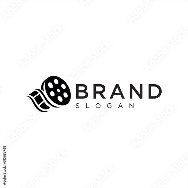 Fototapeta Cinema logo movie emblem template . Movie Production Logo .Film Camera Logo Template . film strip cinema , Videography Logo Images