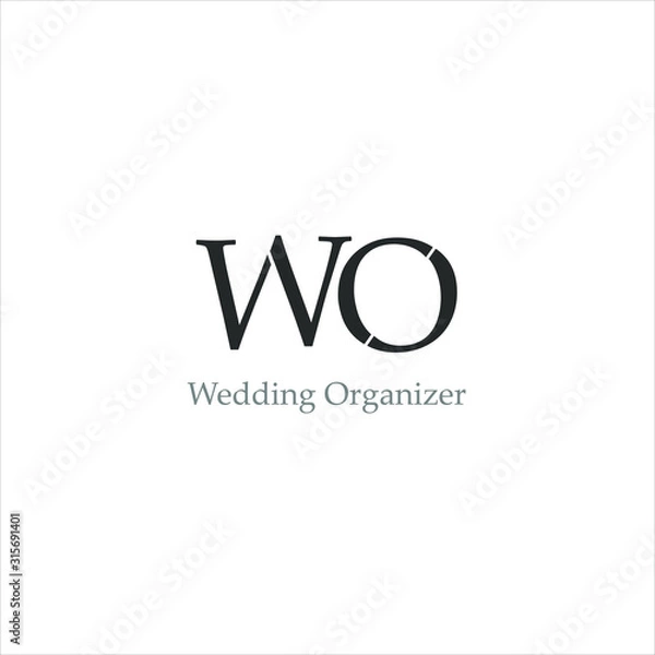 Fototapeta the simple modern logo of letter A with white background