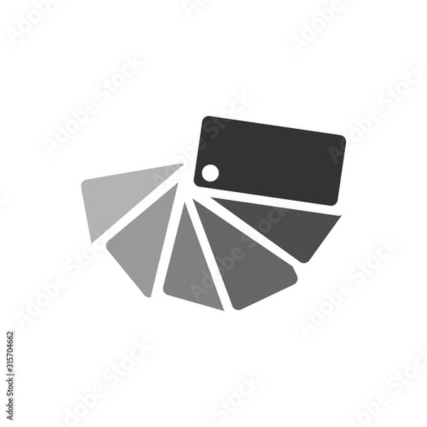 Fototapeta concept color catalog icon. grey palete icon. Stock vector illustration isolated on white background.