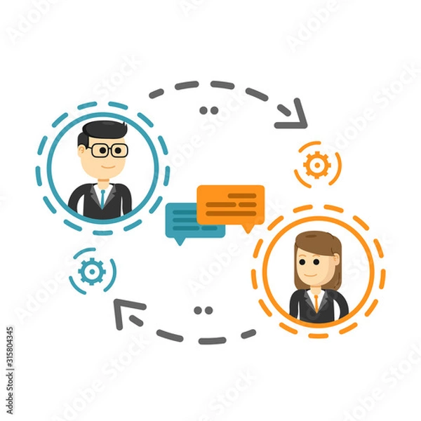 Fototapeta New Chat messages notification, social network, news, speech bubble