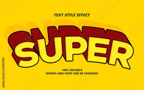 Fototapeta Super Bold Text Style Effect